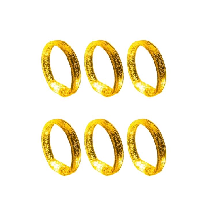 6pcs Colorful Light Up Party Glowing Bracelets Stylish Plastic LED Wristbands Birthday Party Wrist Bands Ornament