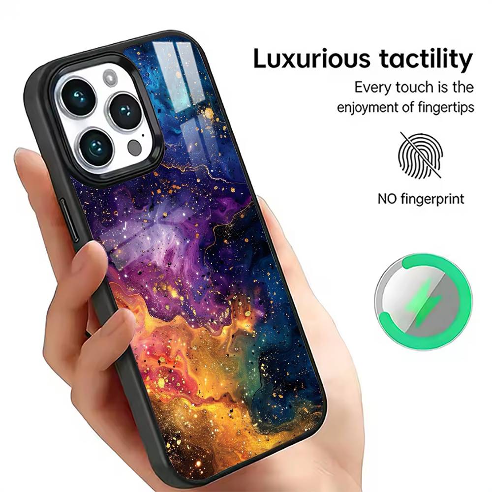 Space Universe Galaxy Phone Case For iPhone17,16,15,14,13,12,11 Plus,Pro Magnetic For Magsafe Wireless Charging