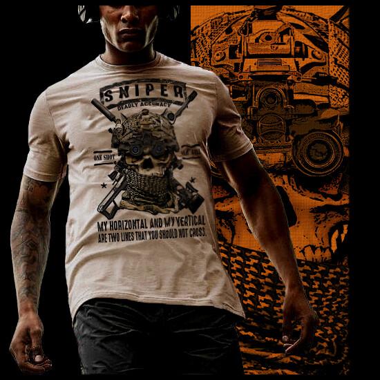 Sniper  Military Marksman Quote Sharpshooter Hunter Infantryman Combat Unisex T-Shirt XXL