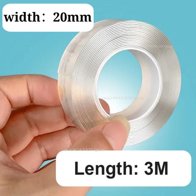 1 Roll Transparent Double Sided Nano Tape, Waterproof Wall Stickers, Reusable Heat Resistant home improvement