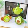 Cute Fun Plush Exercise Fruit Keychain Cartoon Simulated Fruit Stuffed Doll Backpack Pendant Decorative Key Chain Accessories