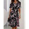 2026 New Women's 3D Digital Print Dress Round Neck Casual Dress