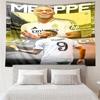 Kylian Mbappé Tapestry for Bedroom Aesthetic Classroom Tapestries Wall Hanging for Living Room Dorm Office,Ideal Creative Gift