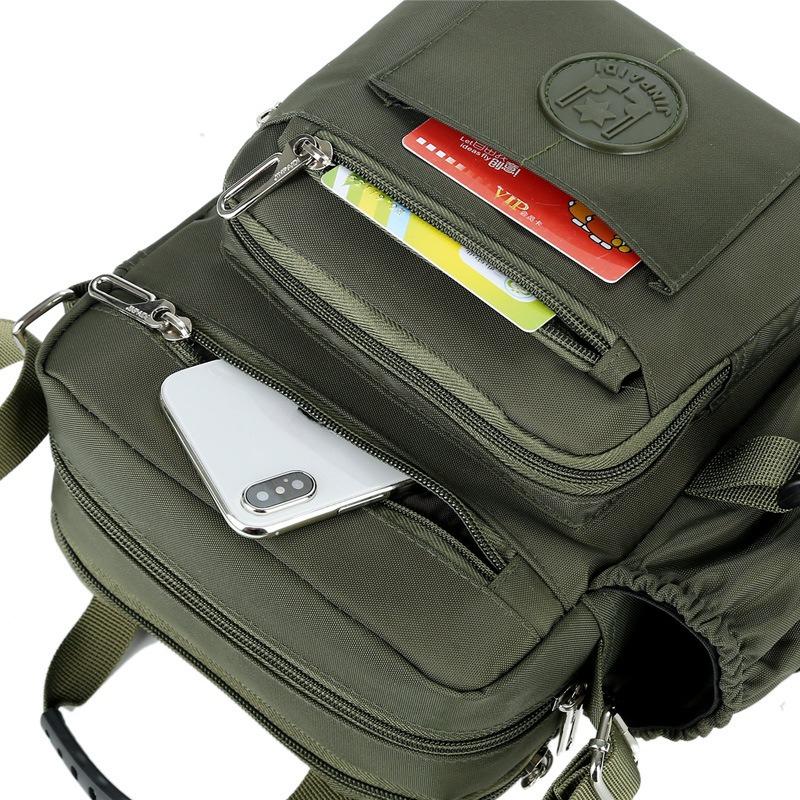 Bolso de Hombre Impermeable de Nailon Bolso de Hombro Bolso Cruzado de Hombre de Gran Capacidad Casual para Hombre y Mujer Bolso Multicapa para Botella