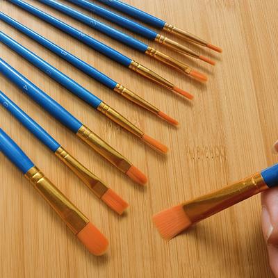 Paint Brushe Set Nylon Painting Brush Short Rod Oil Acrylic Brush Watercolor