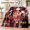 Custom Text Flannel Blanket Sunderland FC Print Warm Cozy Blanket Home Sofa Bedding