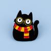 Cartoon Black Cat Brooch Pin - Cute Metal Alloy Accessory for Women and Backpacks