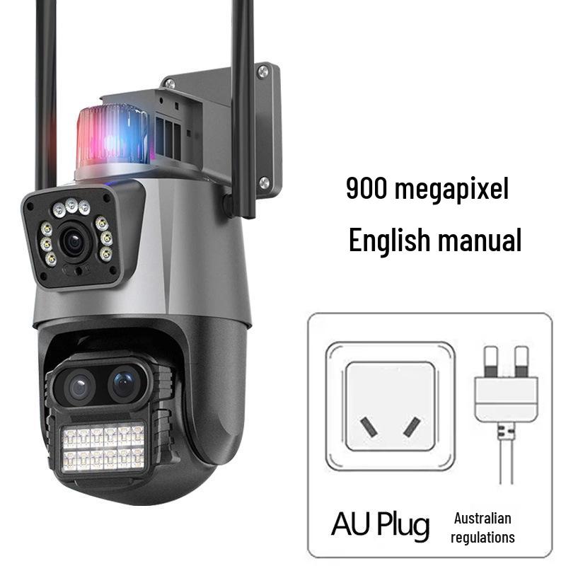 Cameră de supraveghere IP wireless Icsee de exterior Ultra HD cu zoom și lentilă triplă