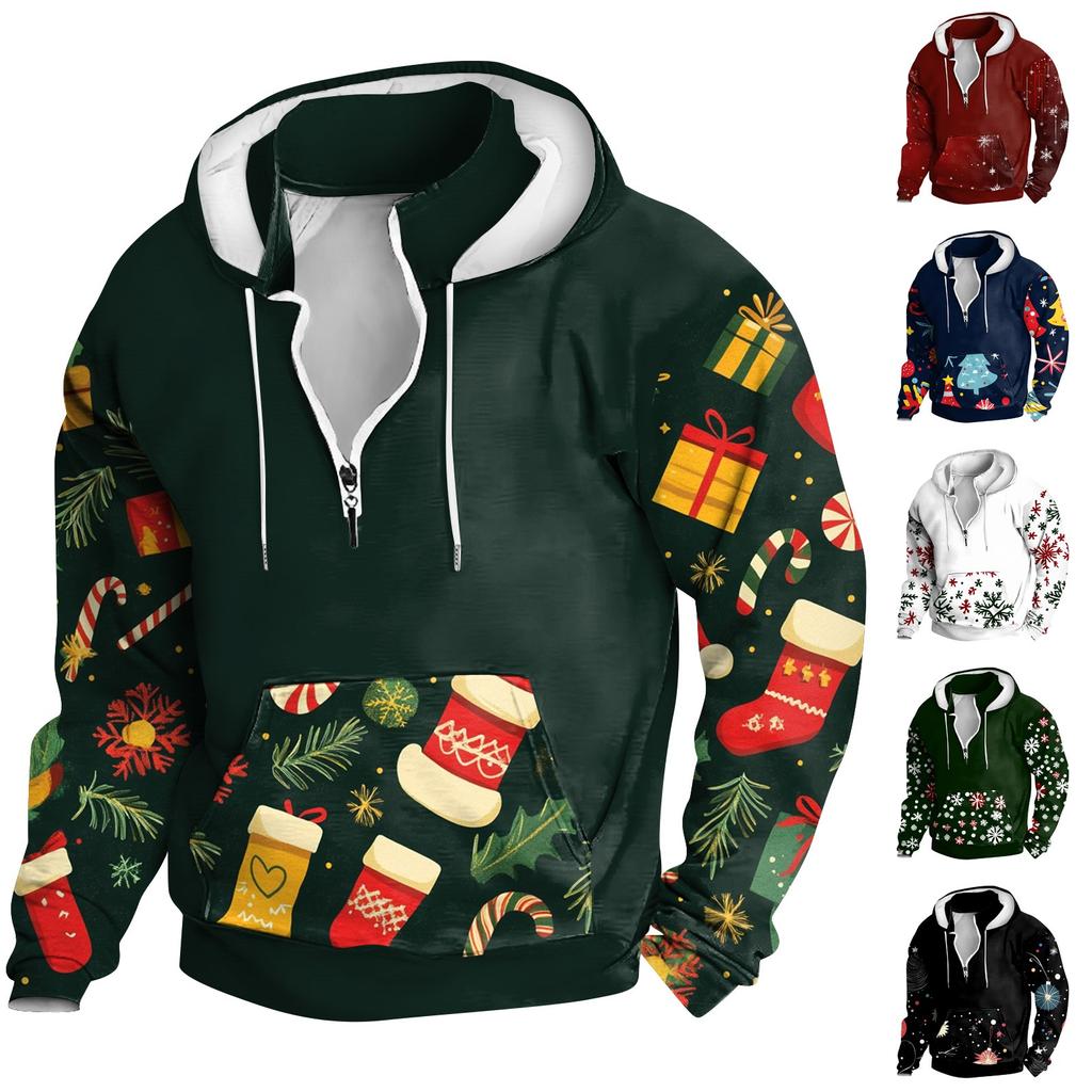 Bahar ve Erkek Ayakta Yaka Sweatshirt Açık Hava Rahat Kazak Üstleri