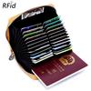 Organ Card Bag Men's Passport Bag Card Wallet Wallet, Leather Multi-function Women's Anti-theft RFID Card Holder