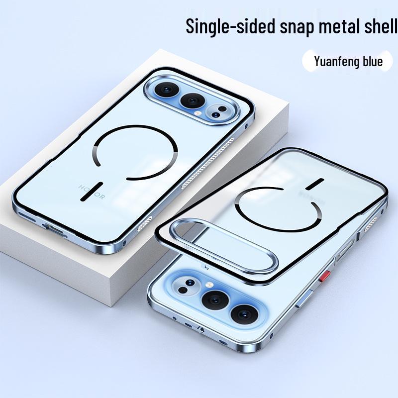 Frosted Magnetic Metal Phone Case with Spring Buckle for Honor 500/500 Pro Honor 500