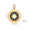 Stainless Steel Star and Moon Pendant for DIY Bracelet or Necklace - Versatile Fashion Jewelry Charm