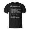 Men'S Graphic T-Shirt With Name Alessandro And Spanish Text | Black Tee For Birthday And Anniversary Gifts - Casual For Everyday, Fun For Starting