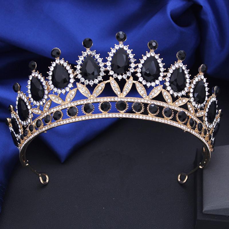 Vintage Water Drop Crown for Queen Bridal Prom Wedding Dress Hair Jewellry Bride tiaras Cosplay Head Accessories