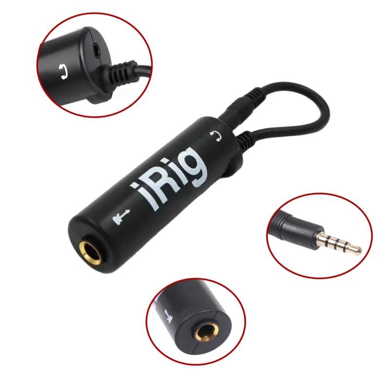 3.5mm Guitar Audio Cable Adapter for IPhone 5 6 IPad IRIG Effects Interface Music Recording Playback Connecting Instrument Phone