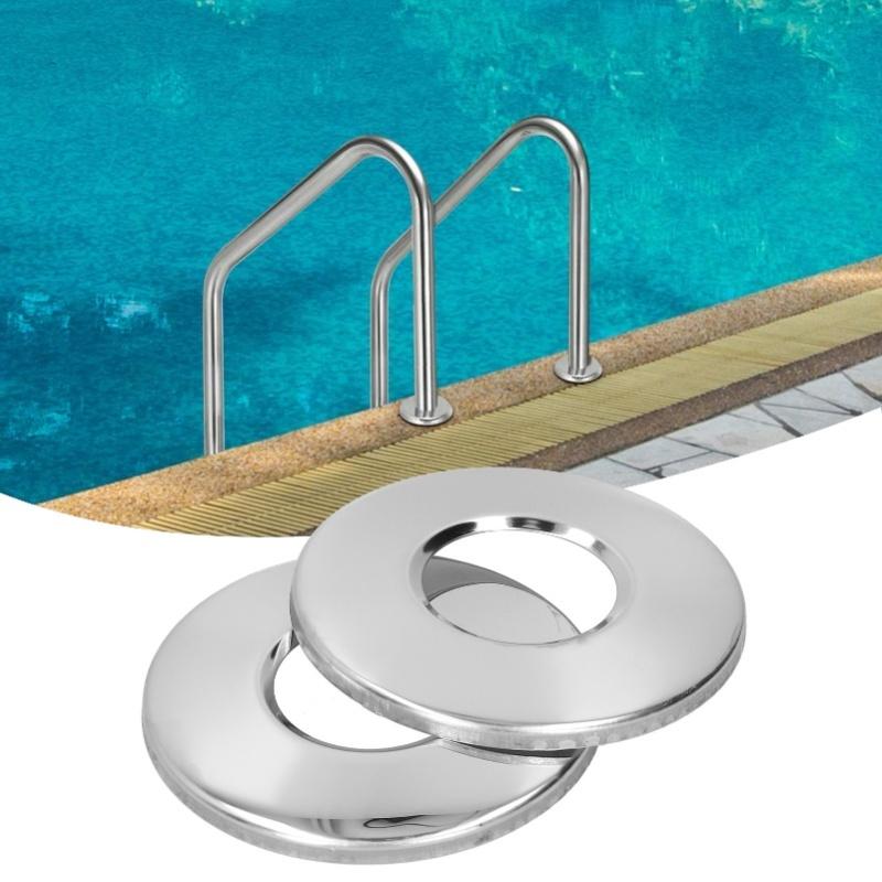 2 Pezzi Piastra di Copertura Scutcheon per Scala da Piscina Per Tubo Scala da 4,2 cm Parti di Ricambio per Corrimano Piscina