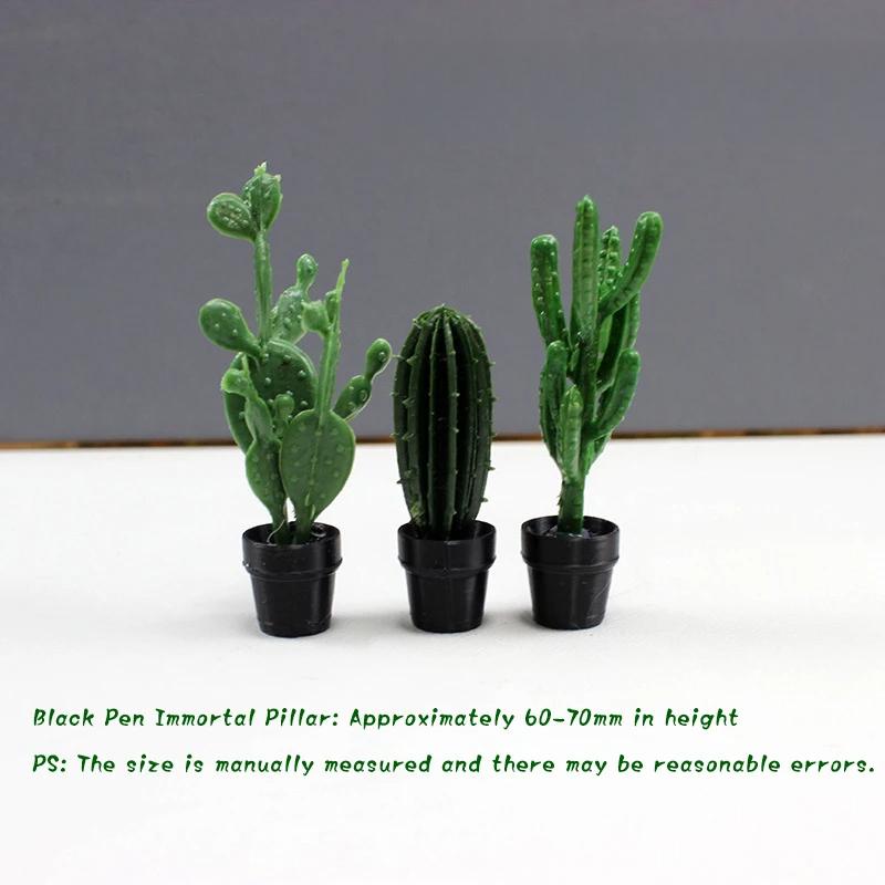 Mini Model Flower Pot Miniature VasePlant Potted ModeldiyGreen Plant Sand Table House Layout Decoration Model