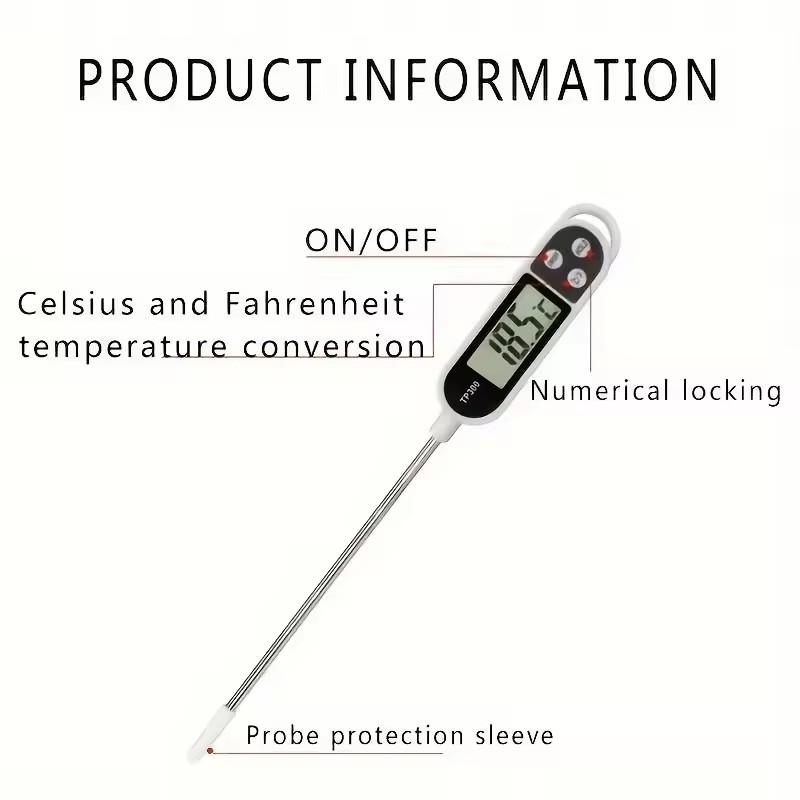 1pc/3pcs/5pcs Stainless Steel Probe Type Household Food Thermometer Barbecue, Oil Temperature, Water Temperature Meter