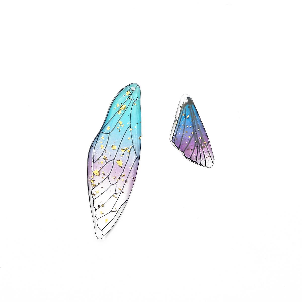 

2Pcs / комплект (1большой+1маленький) Кулон ручной работы с имитацией крыльев стрекозы для самостоятельного изготовления сережек и ювелирных изделий