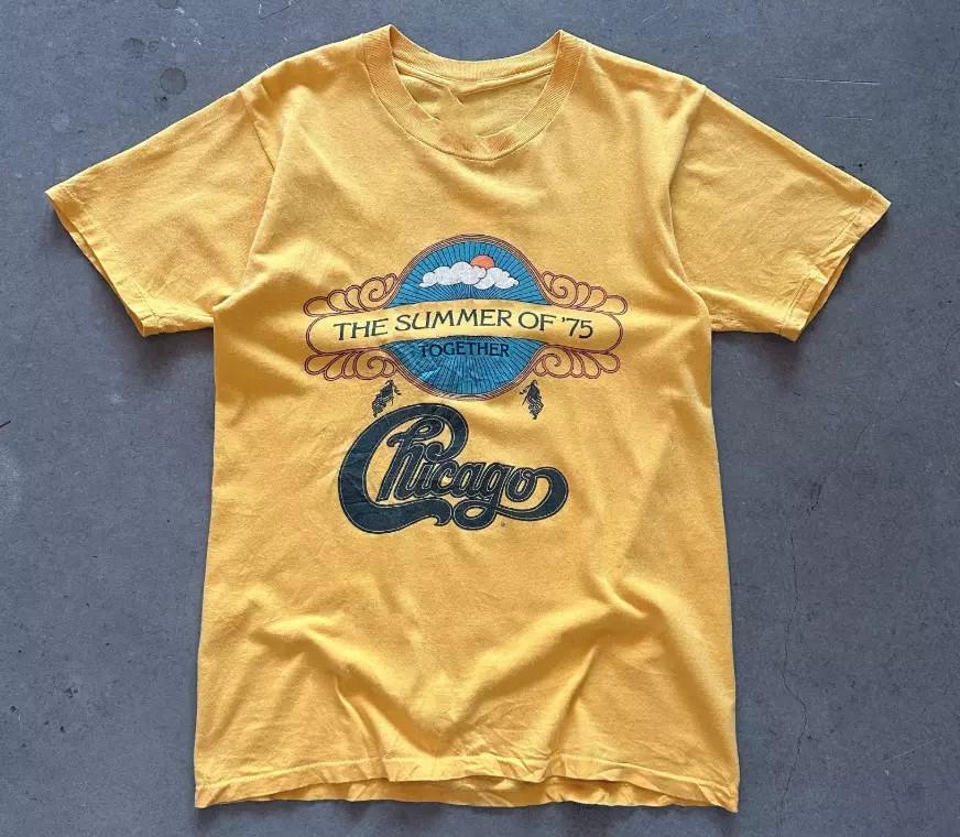 Chicago Band Summer Tour 1975 Together T Shirt Full Size S-5XL Unisex T-Shirt S