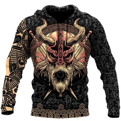 Men Hoodie Vikings Odin S Skull 3D All Over Printed Fashion Hoodies Unisex Autumn Casual Women Streetwear Pullovers