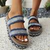 Fashion 2025 New Women Slippers Platform Outdoor Beach Cork Slippers Fashion Summer Sandals Sequin Platform Shoes Women Slides Women