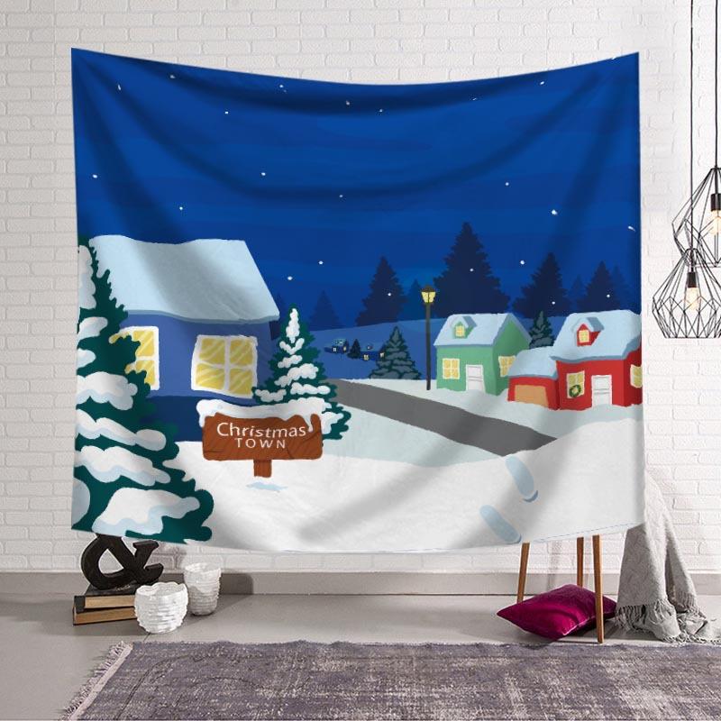 Home Decor Tapestry Christmas Print Pattern Tapestry Christmas Room Wall Background Fabric