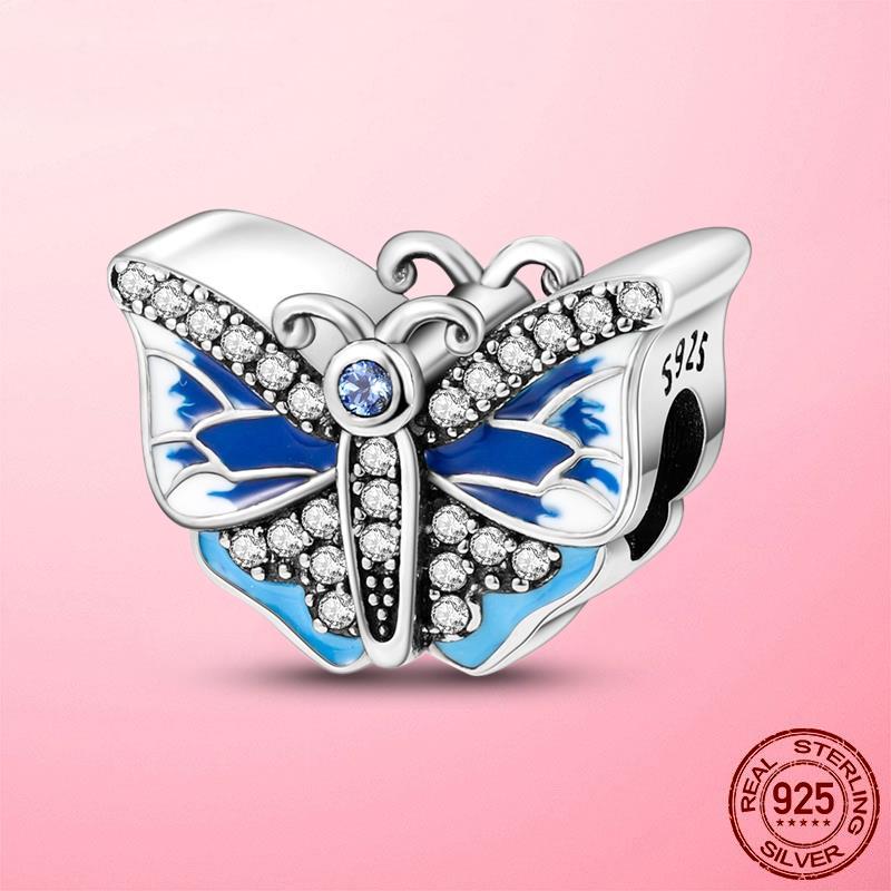 Copper Heart Butterfly Cz Infinite Dog Paw Flamingo Charms Beads Fit Original Women Bracelets Bangle Copper Jewelry