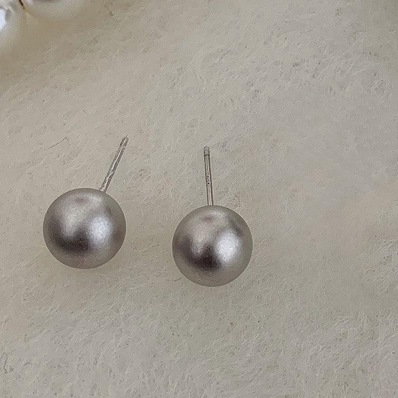 Magnet Frosted Earrings for Women Simple Balls Niche Personality Fashion