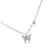 2023 Sterling Silver Butterfly Necklace: High-End Luxury Choker for Women