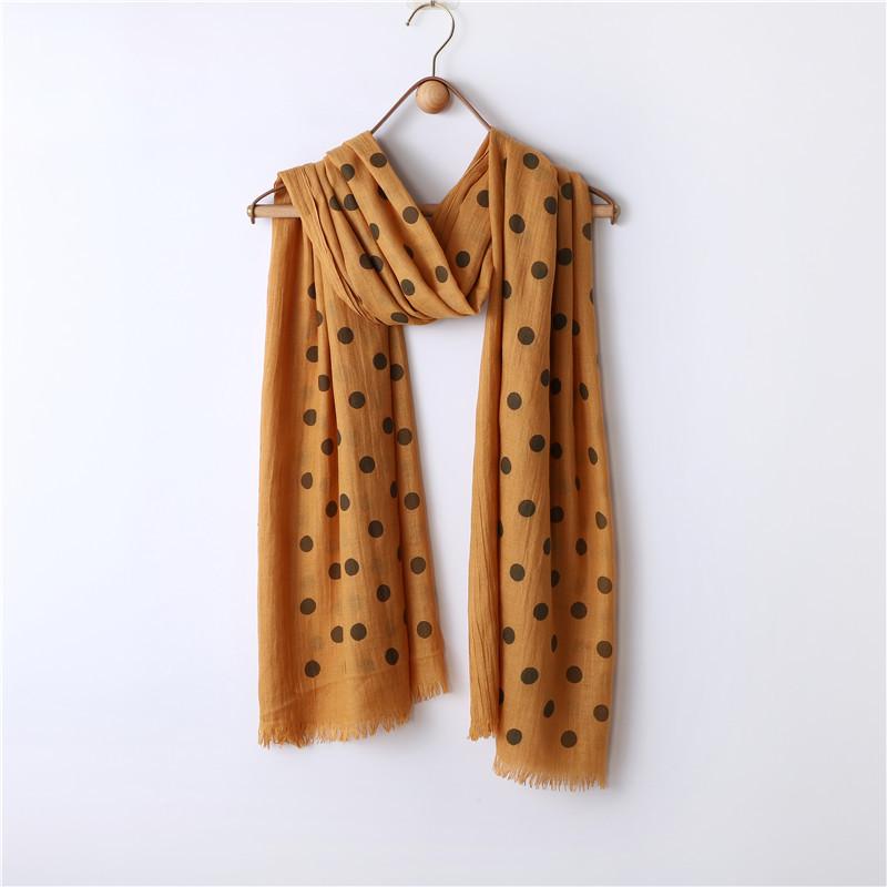 Schal Stola mit Polka-Dot-Print – Reine Farbe Polyester-Baumwollmischung