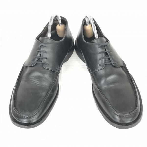 Banana Republic Italy Made Leather U-Tip Dress Shoes Black 25.5(USED)