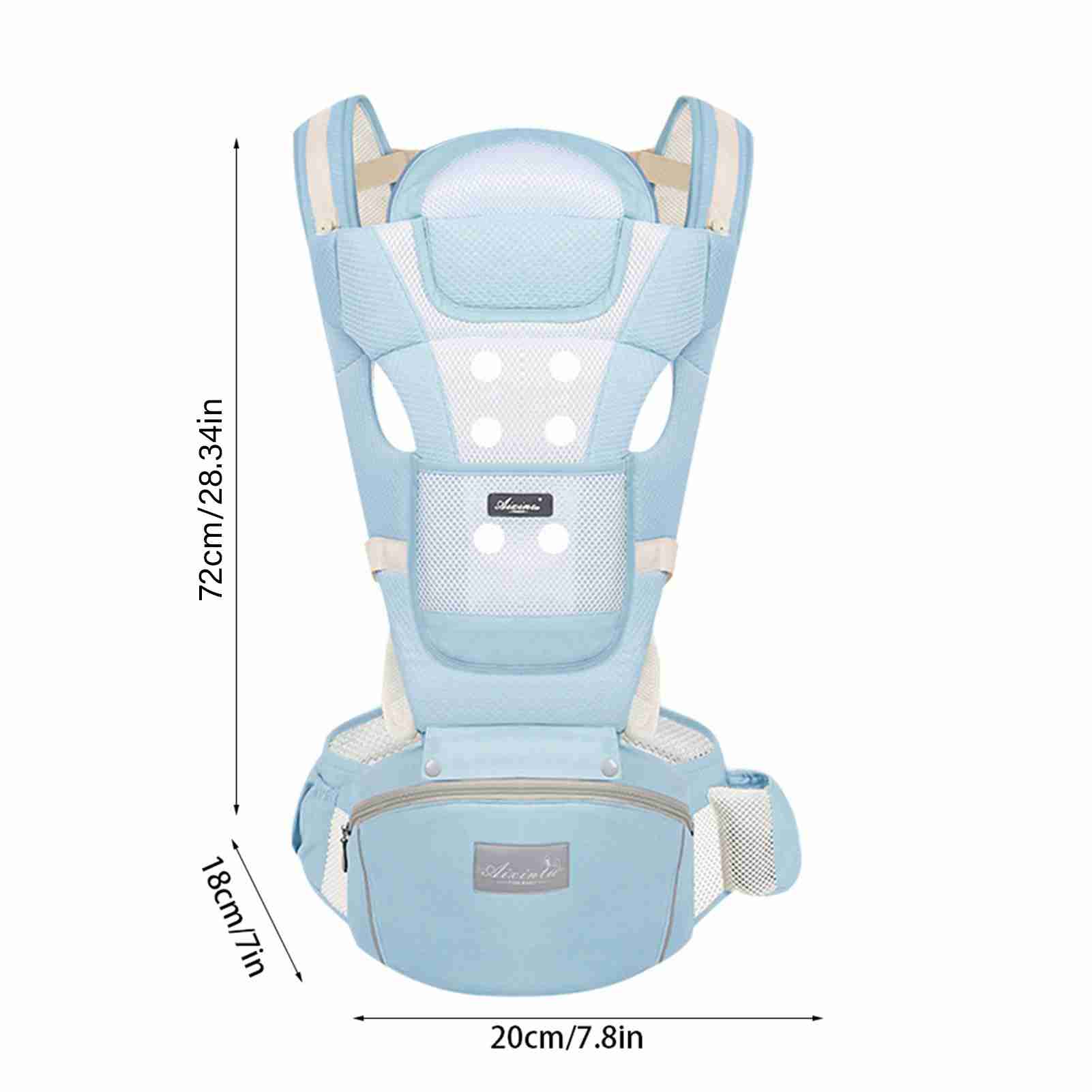 Многофункциональная дышащая переноска-кенгуру с табуреткой для поясницы и поясничной — фото 12