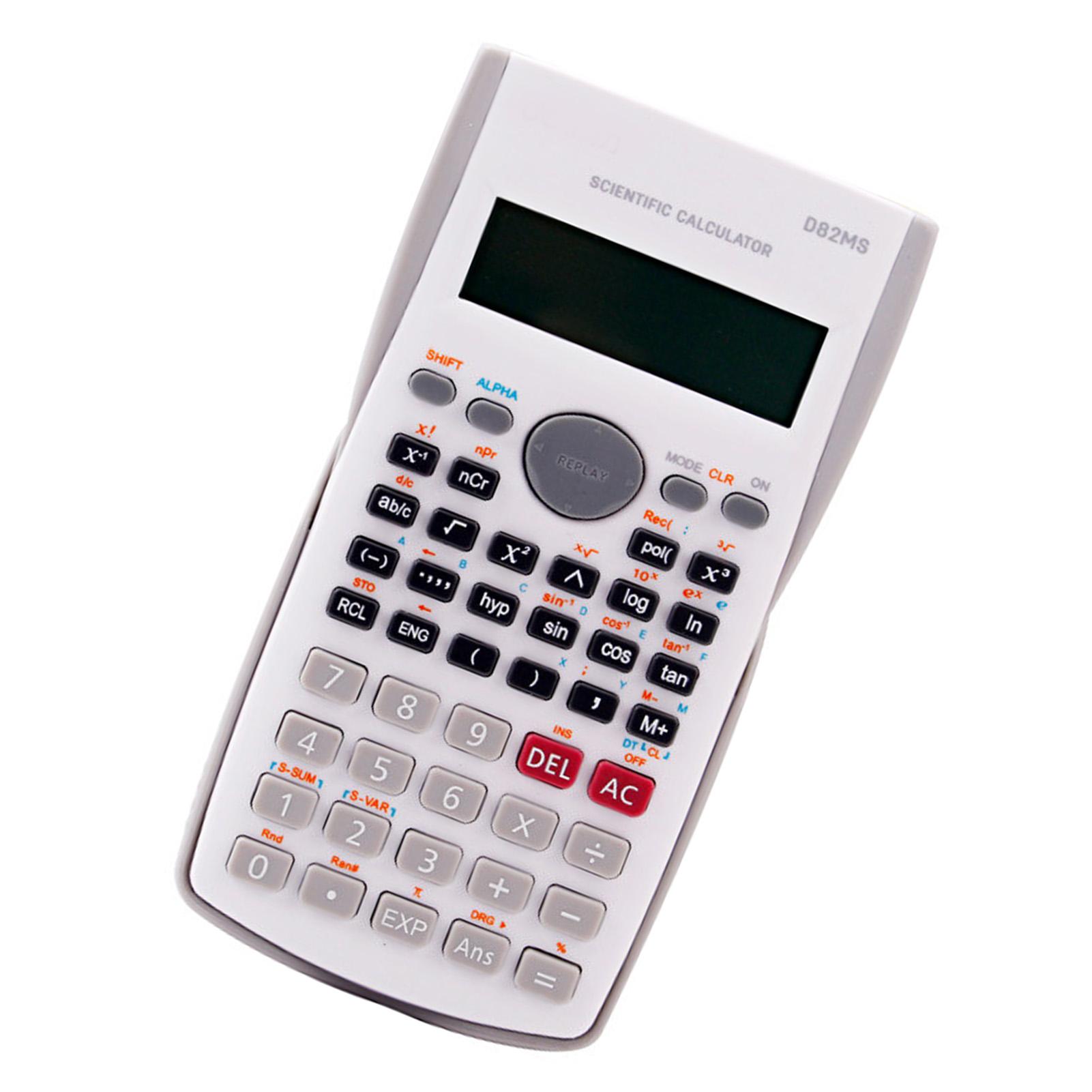 

Научный калькулятор с двухстрочным дисплеем, расчет дробей, автоматическое выключение, 12-битная функция белый