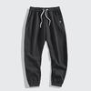 Winter Fleece Thickened Casual Pants Men's Tied Feet Solid Color Long Pants