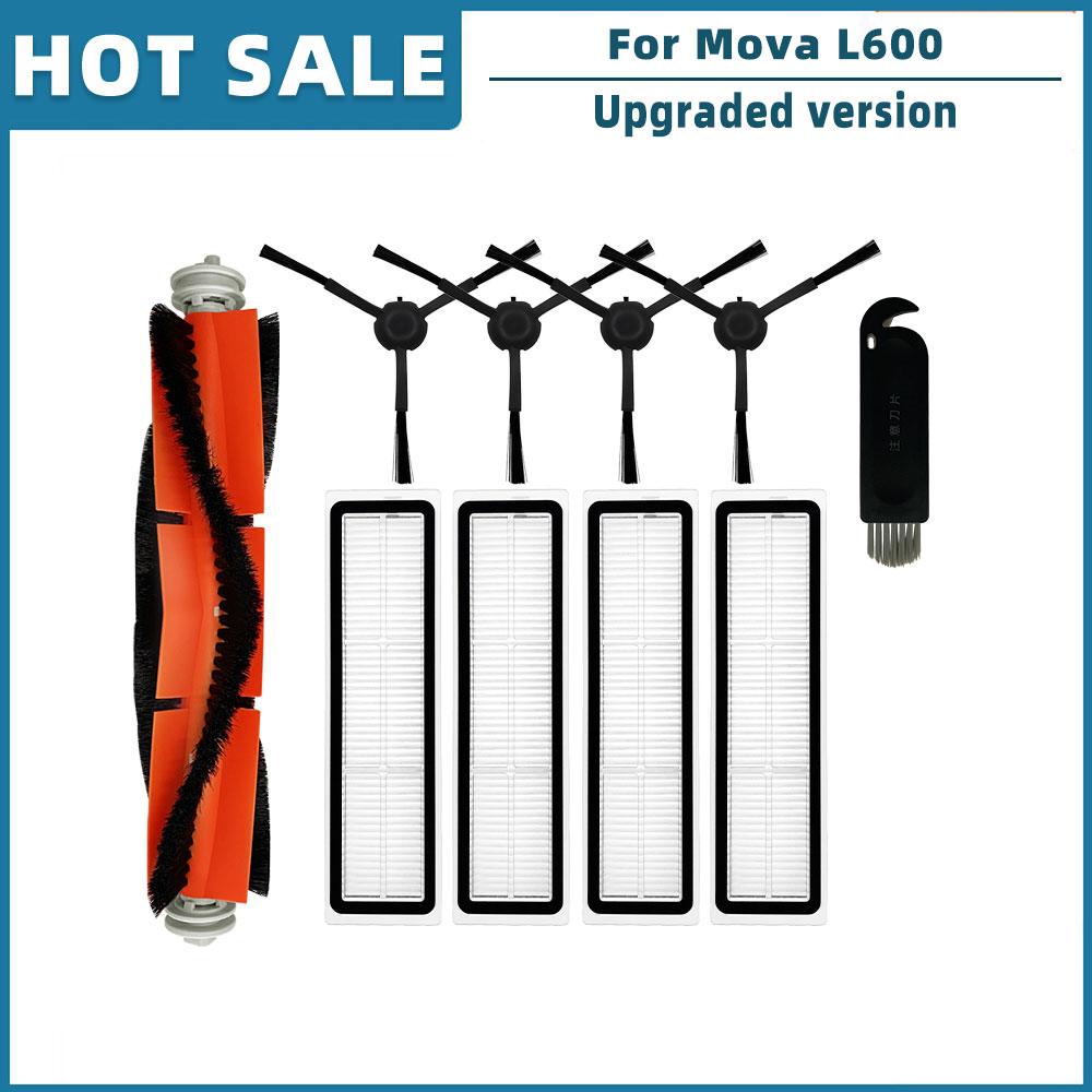 Replacement For Mova L600 Z500 Robot Vacuum Cleaner Spare Parts Accessories Roller Main Side Brush Hepa Filter Mop Rag Cloth