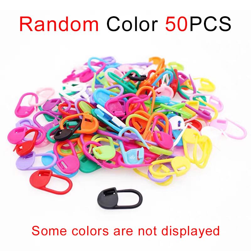 50PCS/Pack 2.2cm Random Mixed Color Small Mark Buckle DIY Pin Sweater Marker Crochet Knitting Marker Clip Sewing Accessories ZYF