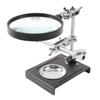 Magnifying Glass Soldering Station Desktop Welding Repair with Auxiliary Clip Stand for PCB Mobile