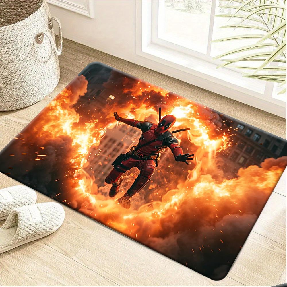 1pc Polyester Doormats Deadpool 2D FLAT welcome Outdoor Rugs, living room bedroom Mat, kitchen corridor bathroom washing machi