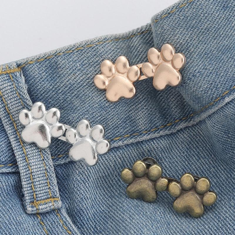 Pants Waist Buttons Alloy Tighten Waist for Skirt Pants Jeans Adjustable Waist Clip Clothing Accessories