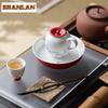 145ml Hand Painted Plum Blossom Teapot Zen Tea Infuser Pot Tea Brewing Kettle With Ball Hole White Tea Chinese Tea Set Craft