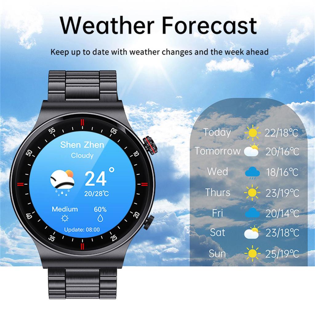 Outdoor Sport Smart Watch Men 1.85 inch AMOLED Screen Health Detection Waterproof Bluetooth Call Smartwatch For Android OS