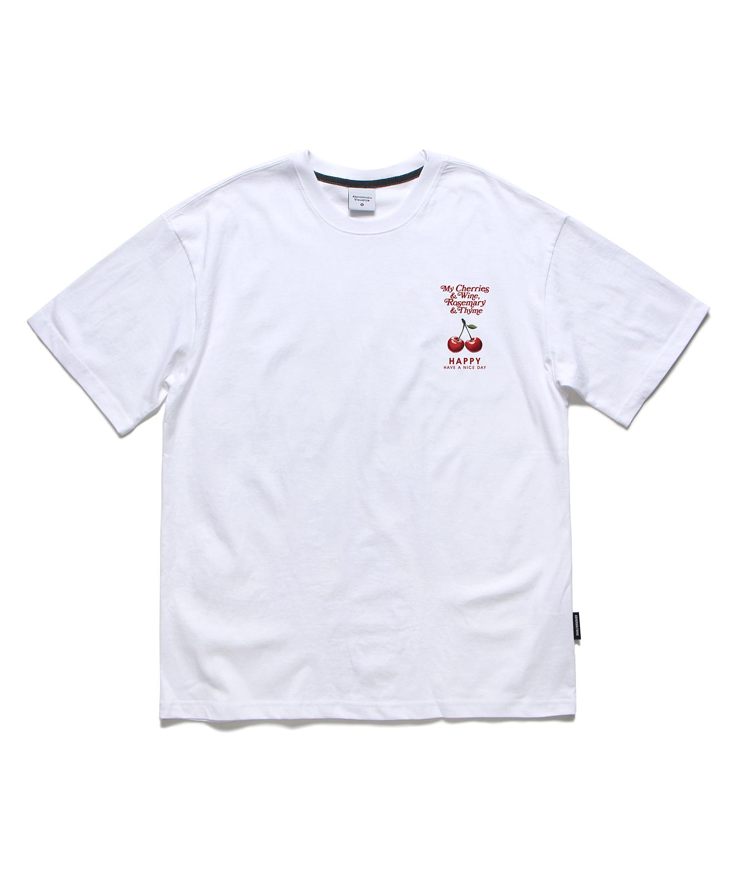 Appnol Mersing Cherries Oversized T-Shirt White L