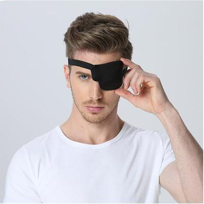 1KS Černá klapka na jedno oko Nastavitelná 3D pěnová drážkovaná oční stínítka pro líné oči Lékařské použití Konkávní klapka na oko