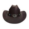 Ethnic Western Cowboy Hat Curved Brim Jazz Fedora Hats New Top Hat  Women Men