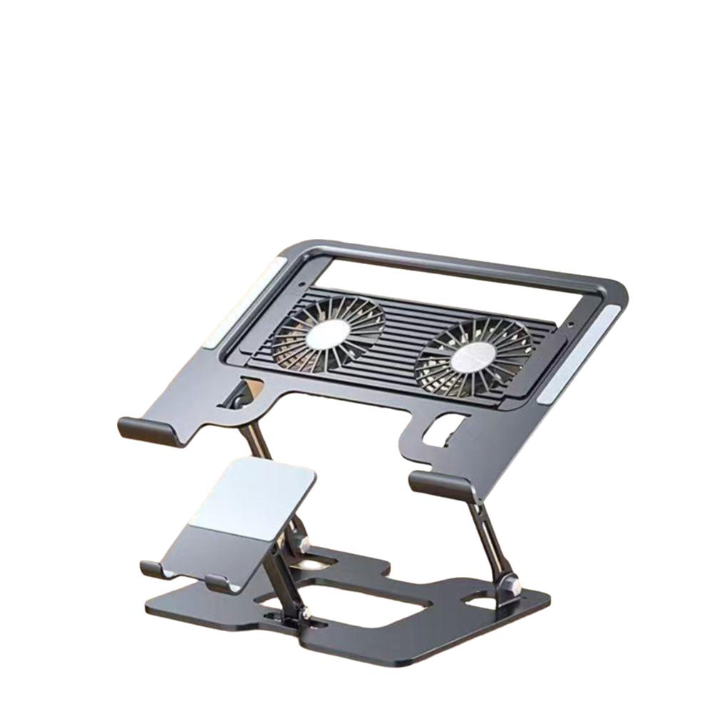 

Подставка для планшета из углеродистой стали, складной охлаждающий кронштейн, высокое качество, подставка для ноутбука 2-в-1, офис Hollow out style чёрный