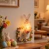 Plug-in Easter Bunny Night Light Love Heart Wall Outlet LED Lamp Holiday Party Home Living Room Bedroom Decoration Light