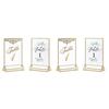 A84E-2X Acrylic Sign Holder Gold Picture Frame Double Sided Clear Display Stand, Gold Acrylic Frames For Home Shop Restaurant