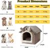 Dog Bed Cat House Gray Soft Plush Detachable Semi Enclosed Foldable Warm Cat Villa Pet Dog Nest Four Season Universal Cat Bed