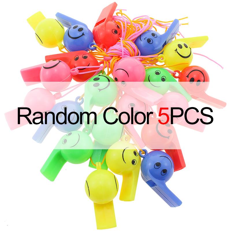 Multiple Colors Smile Face Whistle with Rope Random Mix 5/10/20PCS Pack Whistles Featival Party Atmosphere Noise Maker Props ZYF